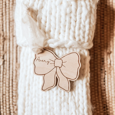 Personalized Bow Christmas Ornament