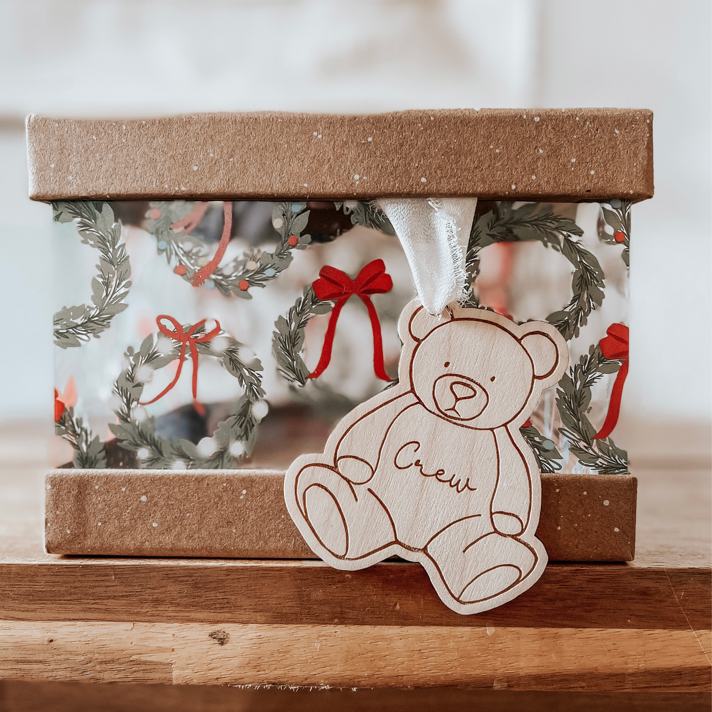 Personalized Bear Christmas Ornament