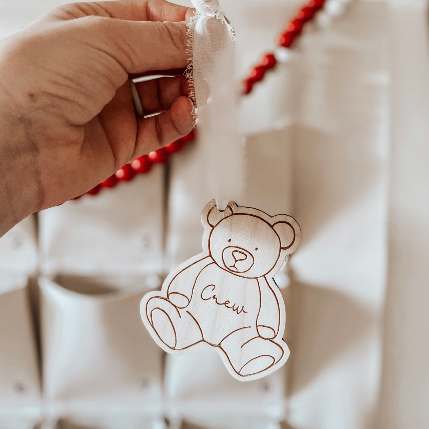 Personalized Bear Christmas Ornament