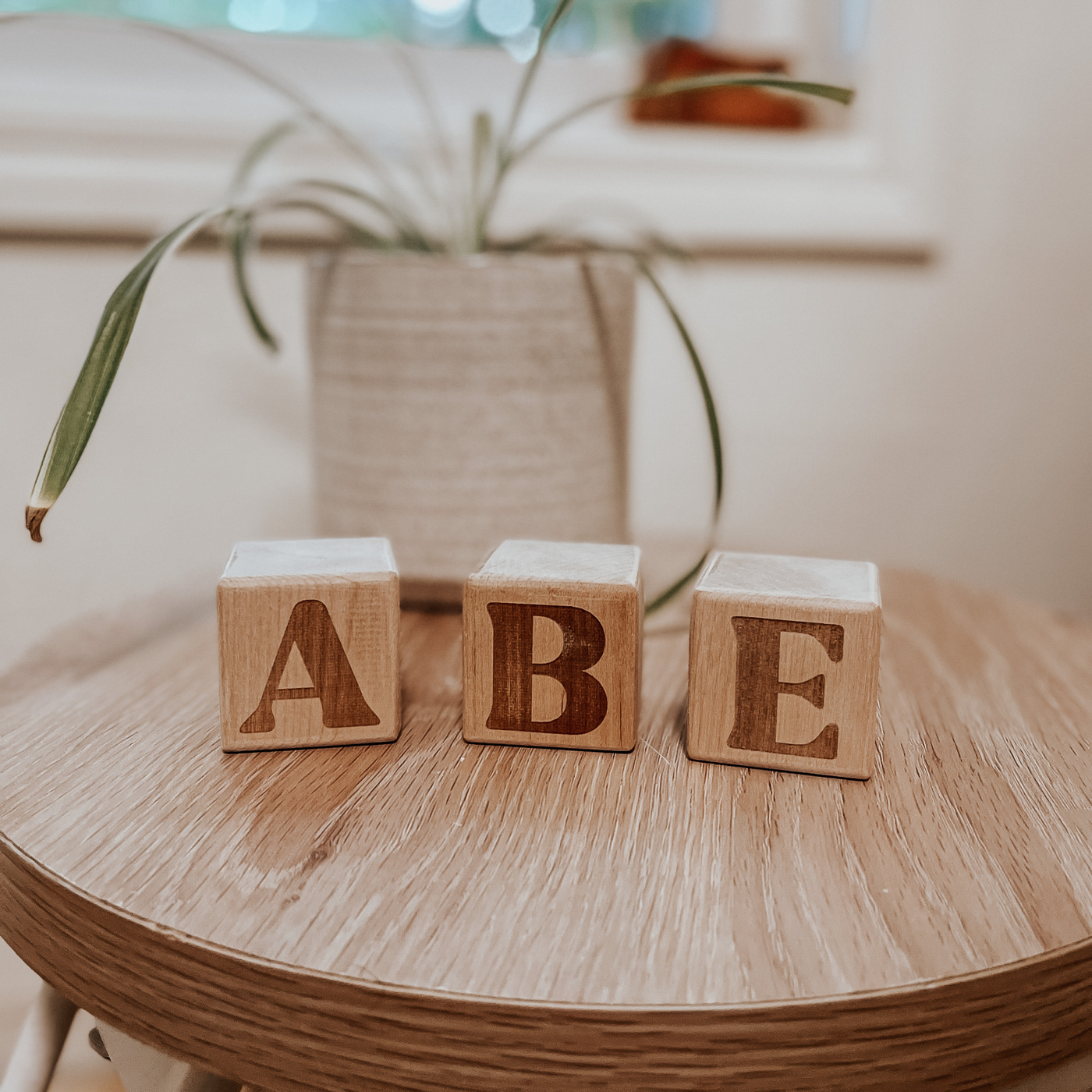 Personalized baby name blocks