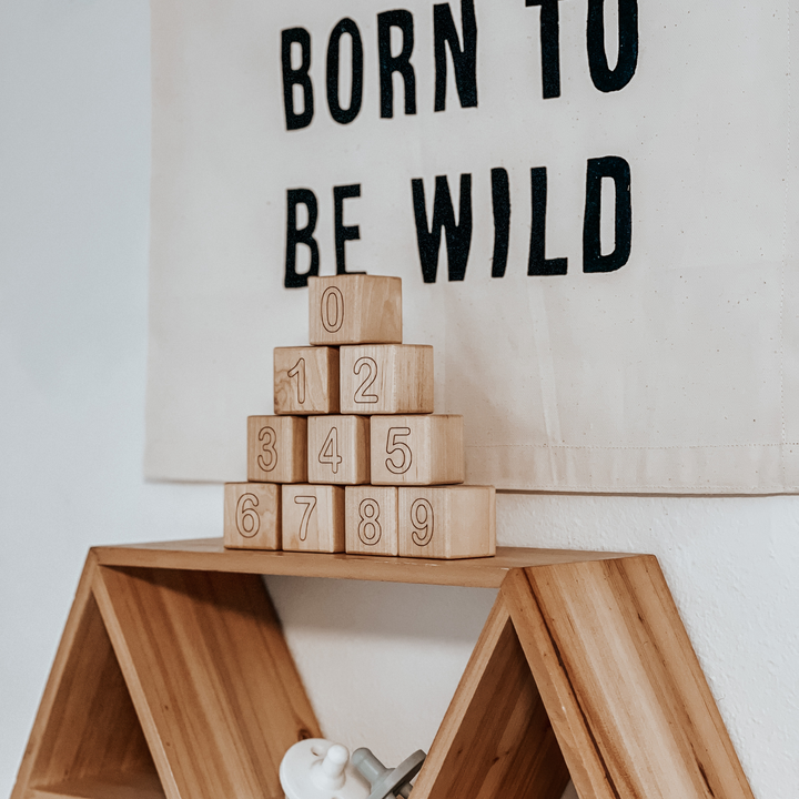 Engraved Toddler Number Blocks