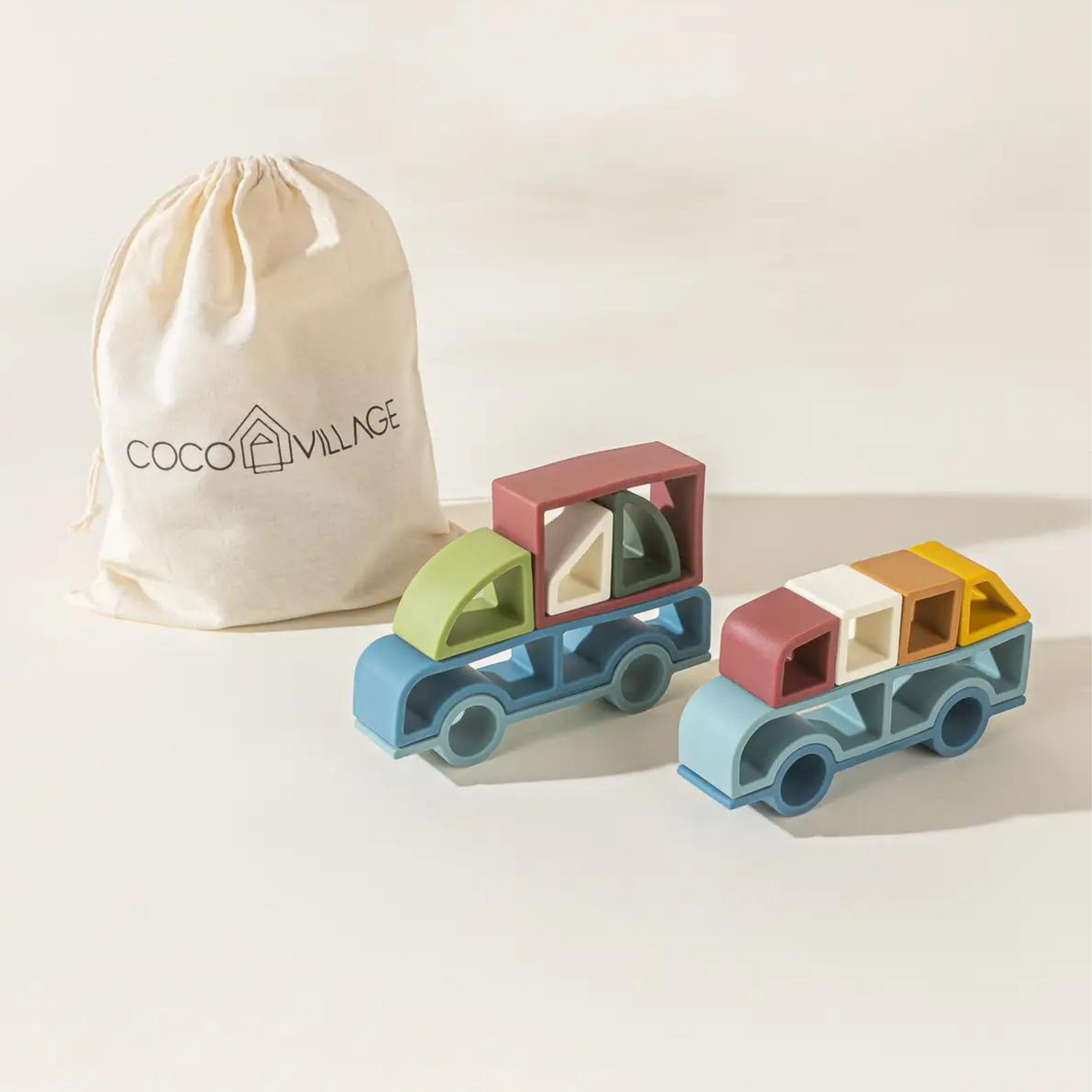 Silicone Stackable Cars - set of 2