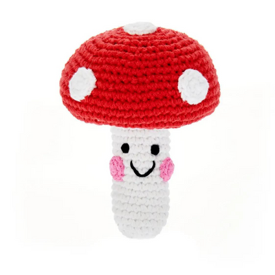 Crochet baby mushroom toy