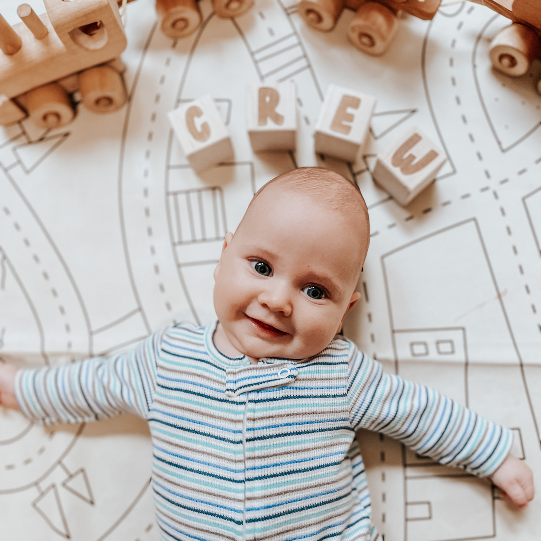 Custom baby blocks with letters engraved on each block